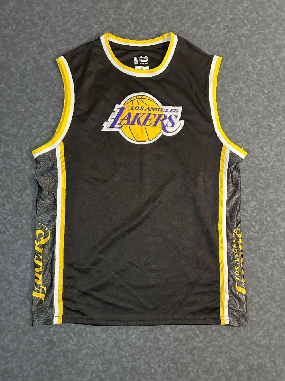 NBA Ultra Game LA Lakers Black Embroidered Jersey Size Large
